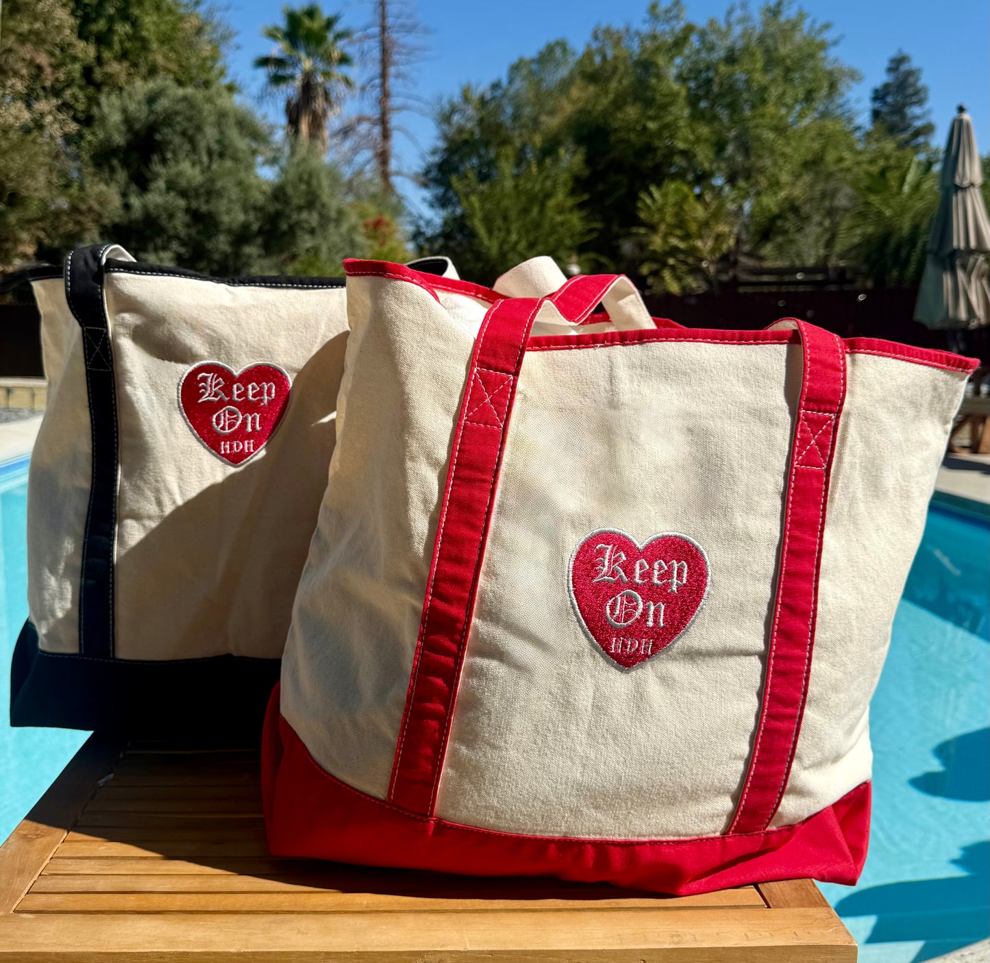 Keep On Embroidered Tote Bag