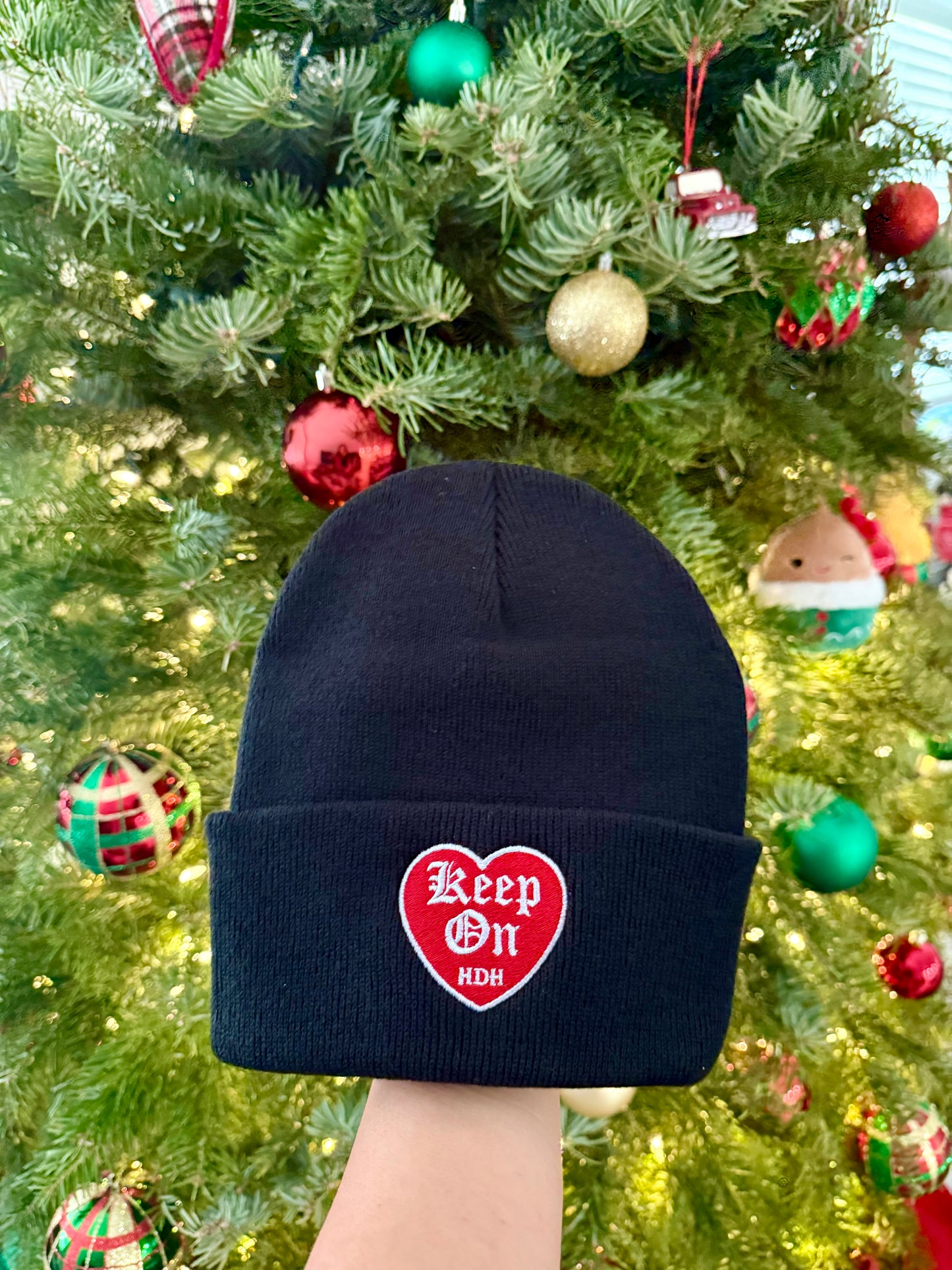 Keep On Embroidered Beanie