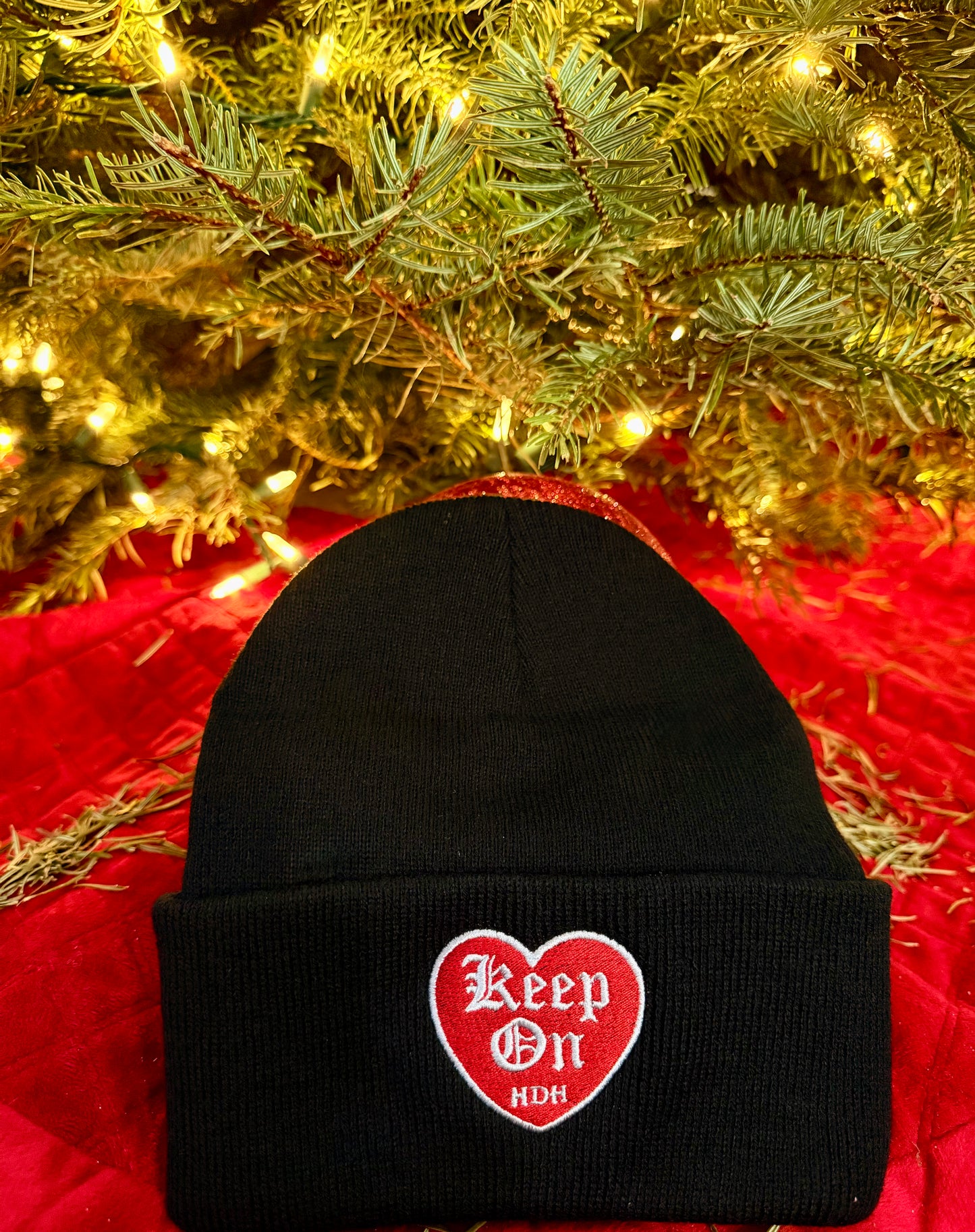Keep On Embroidered Beanie