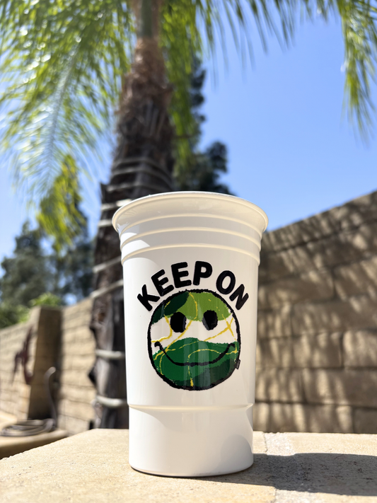 Keep On Smiley Face Cup